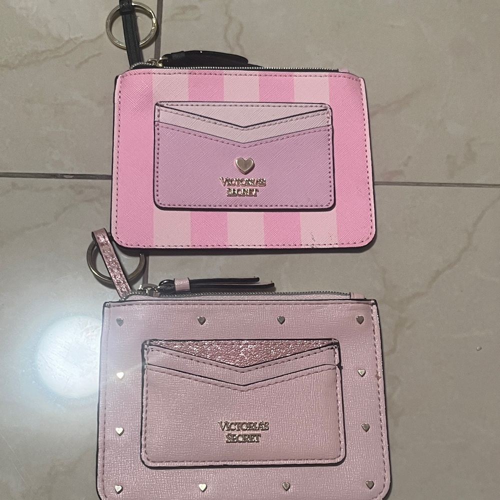 Victoria's Secret Pink Stripe Card Holders